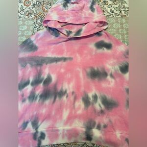 SO Pink and Gray Tie Dye Hoodie